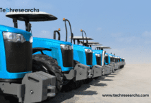 A picture showing Self-driving electric tractors