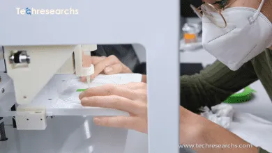 3D bioprinting technology creating biological tissue for healthcare