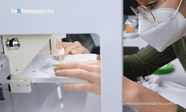 3D bioprinting technology creating biological tissue for healthcare
