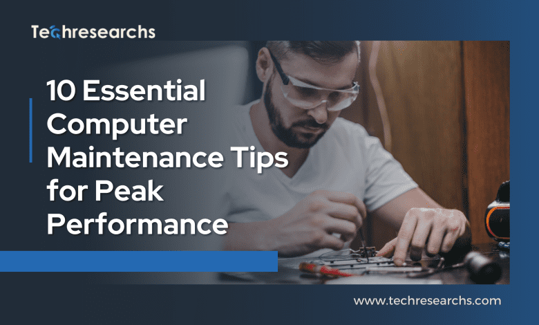 A picture showing computer maintenance tips