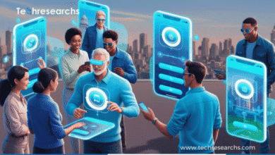 Developer working on augmented reality app development