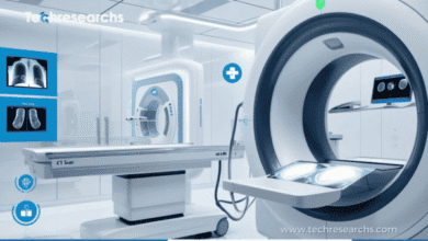 Radiologic technologist operating medical imaging equipment