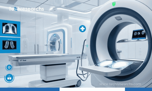 Radiologic technologist operating medical imaging equipment