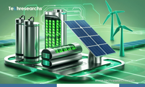 Solid-state battery technology supporting renewable energy storage from solar and wind power