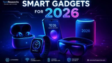 Future-ready smart gadgets for 2026 including AI glasses, smart rings, earbuds, and smart home devices