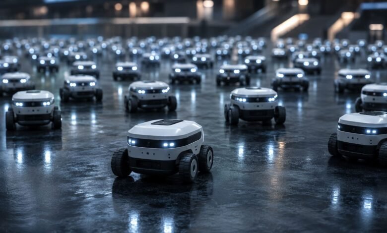Autonomous robots working together as a robotic swarm