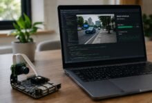 Small AI model running on an edge device for on-device AI inference