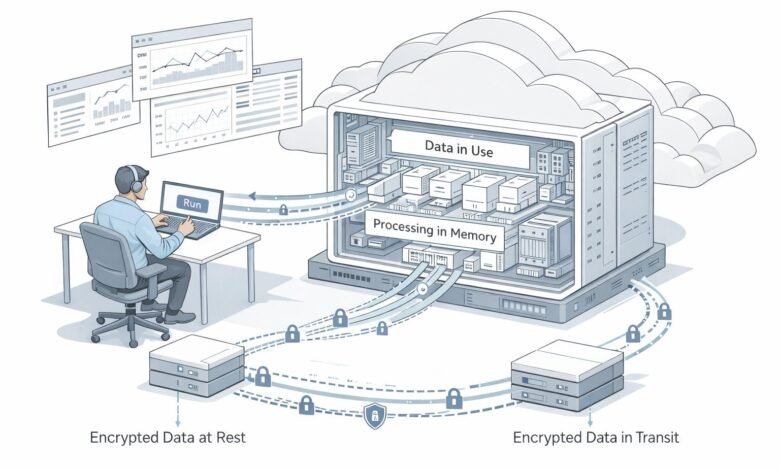 Confidential computing protecting sensitive data during processing